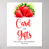 Aardbei Kaart en geschenken teken voor elk eveneme Poster (Voorkant)