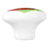 Aardbei keramische knop (Zijkant)