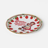 Aardbei Keuken Meisje Oma's Delight Papieren Bordje (Gekanteld)