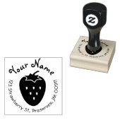 Aardbei Kinder Leuke Return Adres Stempel Rond (Gestempeld)
