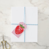 Aardbei Kinderen Verjaardag Bedankt Cadeaulabel (Met Touw)
