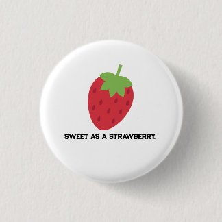 Aardbei Knop | Mooie Fruit-Themabroche Ronde Button 3,2 Cm