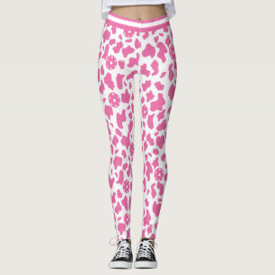Aardbei koe pickleball (Kleinere tegel grootte) Leggings