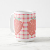 Aardbei 🌸 koffie mok 15oz (Voorkant links)