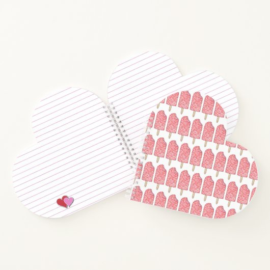 Aardbei Korstaart Eclair Ice Cream Pop Popsiche Notitieboek (Binnen)