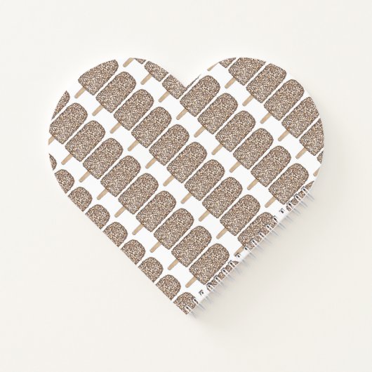 Aardbei Korstaart Eclair Ice Cream Pop Popsiche Notitieboek (Achterkant)