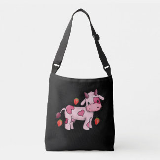 Aardbei Kow Cute Pink Cow Crossbody Tas