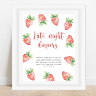 Aardbei \ Late night luierspel Poster