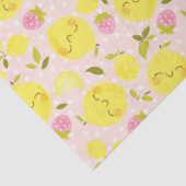 Aardbei Lemon Pink Tissuepapier (Detail)