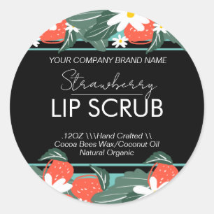 Aardbei Lip Business Verpakking Vierkante Sticker