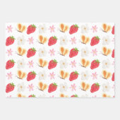 Aardbei Loally Grown Pink Whimsical Baby shower Inpakpapier Vel (Voorkant 3)