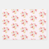 Aardbei Loally Grown Pink Whimsical Baby shower Inpakpapier Vel (Voorkant 2)