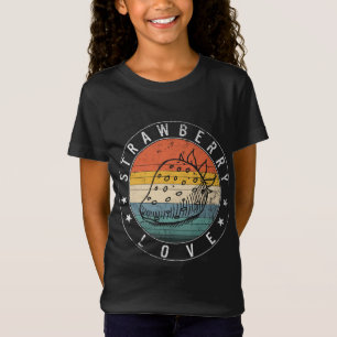 Aardbei Love Strawberry Heart Love Smilling Frui T-shirt