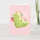 Aardbei Matcha Dinosaurus Kaart (Voorkant)
