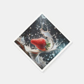 aardbei melk splash servet (Hoek)