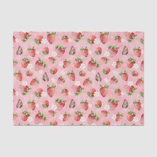 Aardbei met vlinder tissuepapier