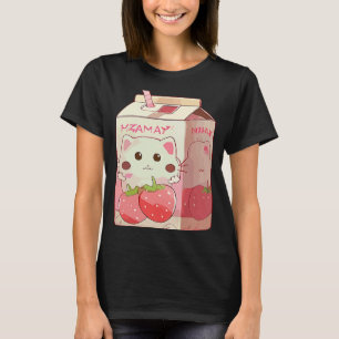 Aardbei Milkshake Cat 2 T-shirt