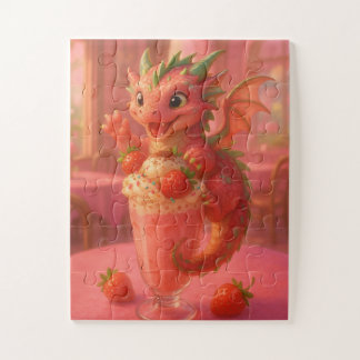 Aardbei milkshake draak legpuzzel