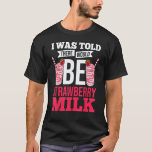 Aardbei Milkshake Koreaanse Vegan Japanse Drank T-shirt