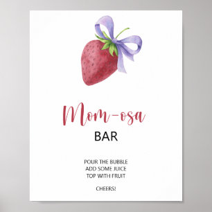 Aardbei - mimosa bar baby shower poster