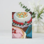 aardbei & munt briefkaart (Staand voorkant)