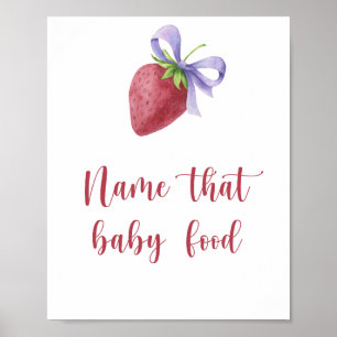 Aardbei - naam die babyvoedsel poster