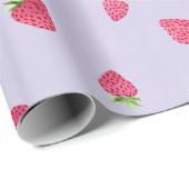 Aardbei op peri winkle Wrapping Paper Cadeaupapier (Rol Hoek)