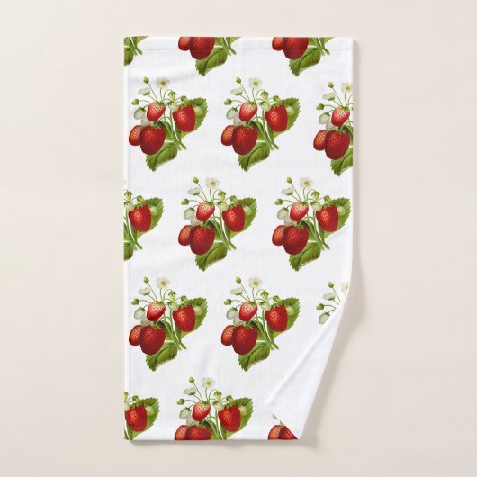 Aardbei op wit bad handdoek (Handdoek)