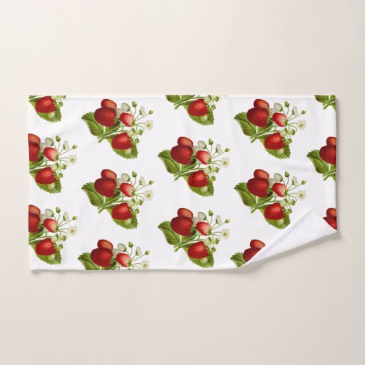 Aardbei op wit bad handdoek (Handdoek)
