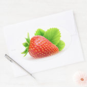 Aardbei Ovale Sticker (Envelop)