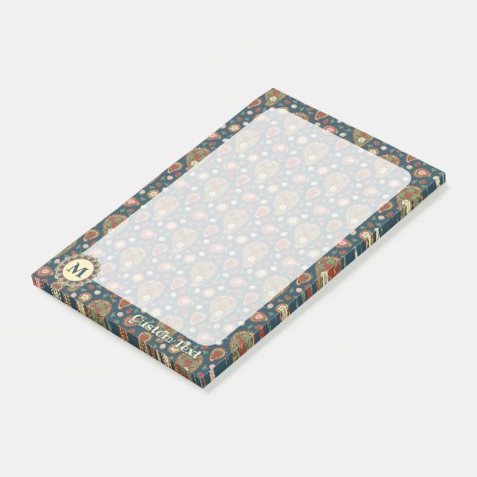 Aardbei Paisley Pattern Post-it Notes (Schuin)