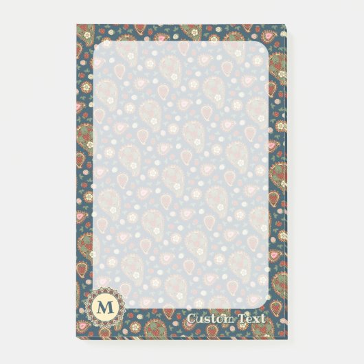 Aardbei Paisley Pattern Post-it Notes (Voorkant)