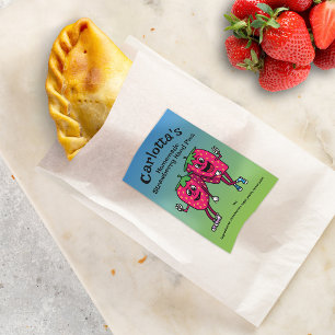 Aardbei Pals Grappige Cartoon Jam Pie en meer Voedselcontainer Etiket
