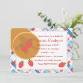 Aardbei Pancake Kaart (Staand voorkant)