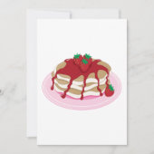 Aardbei pannenkoeken uitnodigingen (Voorkant)