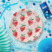 Aardbei Papieren Bordje (Feest)