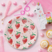 Aardbei Papieren Bordje (Feest)