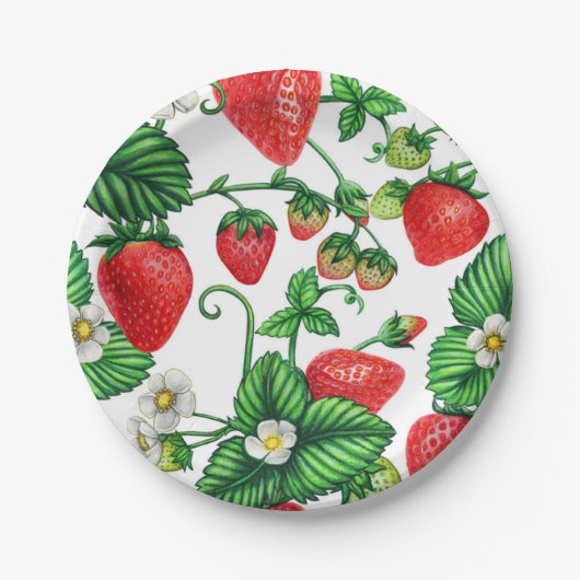 Aardbei Papieren Bordje (Voorkant)