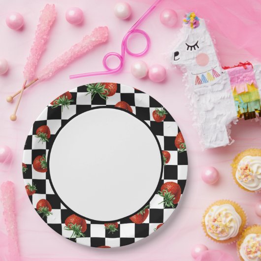 Aardbei Papieren Bordje (Feest)