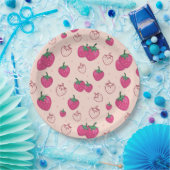 Aardbei Papieren Bordje (Feest)