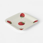  aardbei papieren bordje (Gebogen)