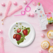  aardbei. papieren bordje (Feest)