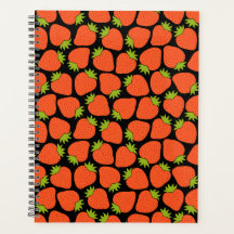 Aardbei Patroon, Donkere Academische Herfst Oranje