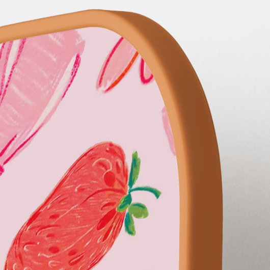 Aardbei Pickleball Paddle Coquette Aardbei (Links Detail)