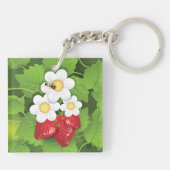 Aardbei Plant Sleutelhanger (Achterkant)