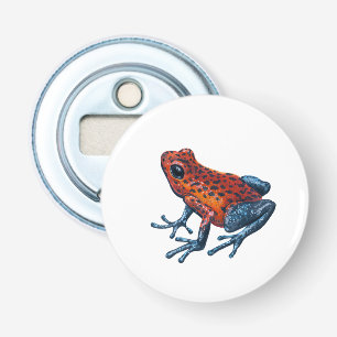 Aardbei Poison dart frog Button Flesopener