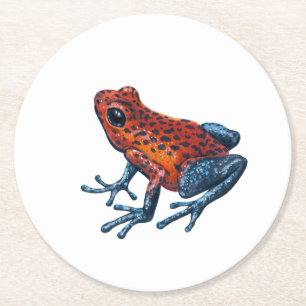 Aardbei Poison dart frog Ronde Kartonnen Onderzetter
