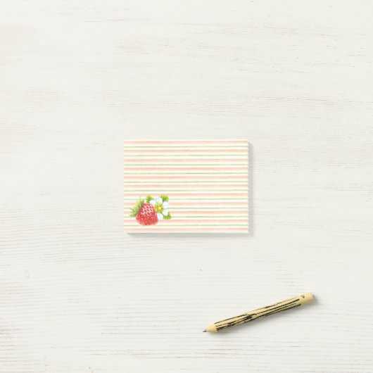 Aardbei Post-it® Notes (Op bureau)