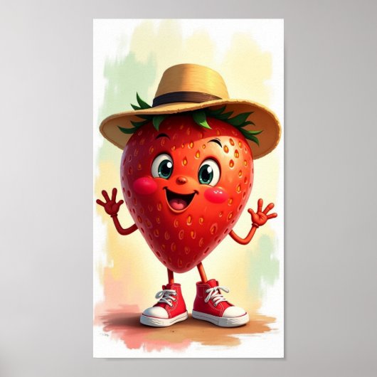 Aardbei Poster (Voorkant)