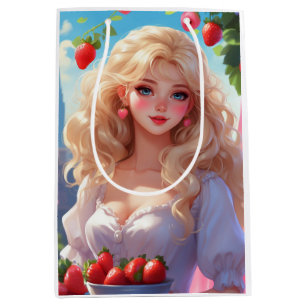 Aardbei prinses medium cadeauzakje